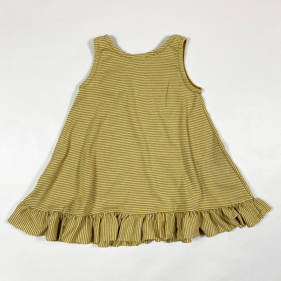 Petit Bateau mustard stripe dress 12M/74 3