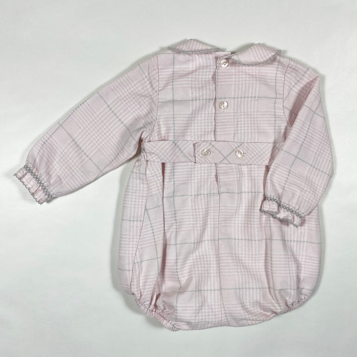 Sardon pink smocked long-sleeved romper 12M 3