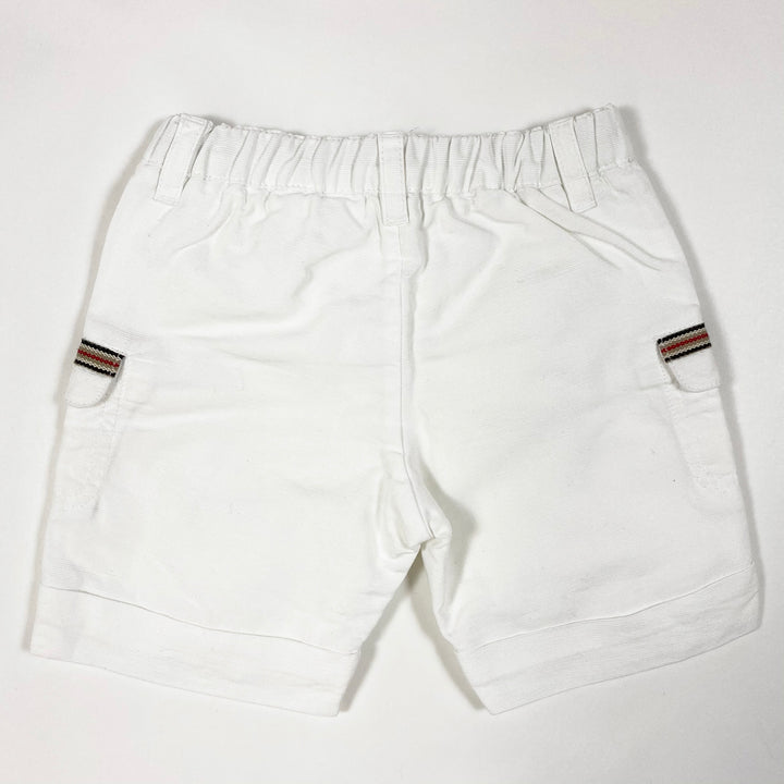 Burberry weisse Shorts mit bestickten Taschen 3M/60