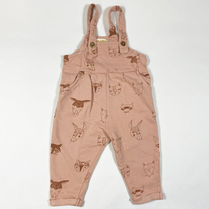 Soft Gallery vintage pink animal print Willow sweat dungarees 9M