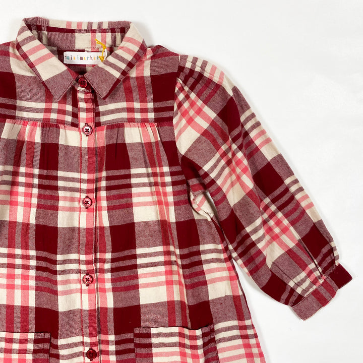 Minimarket red checked blouse dress Second Season 2-3Y/98 2