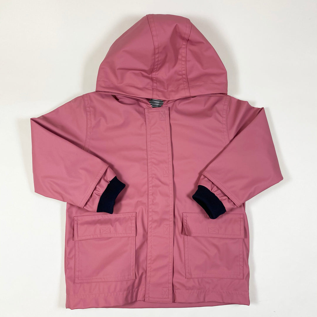 Petit Bateau altrosa Regenjacke mit gestreiftem Futter 3Y/95