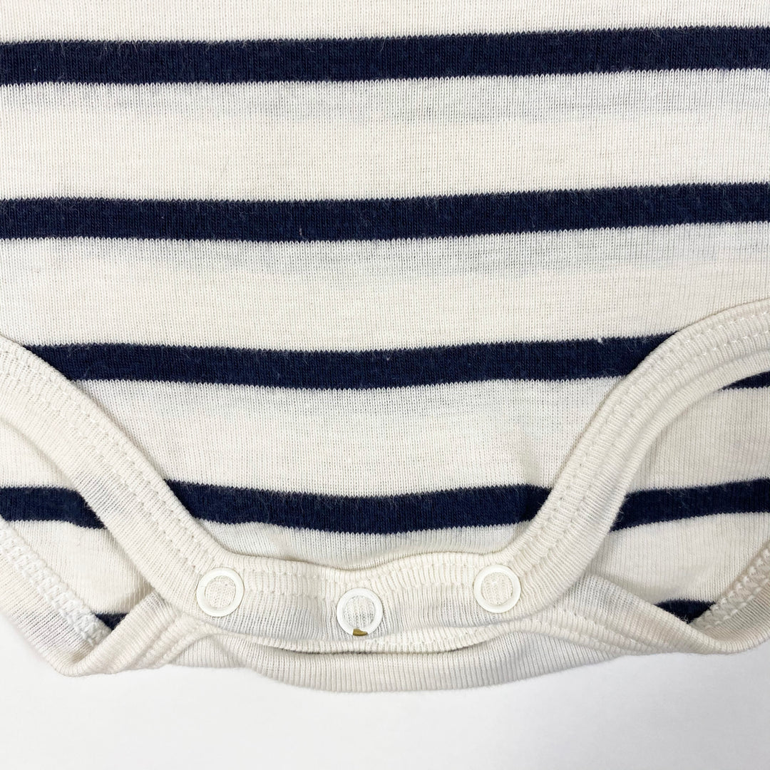 Petit Bateau navy striped short-sleeved body 12M/74