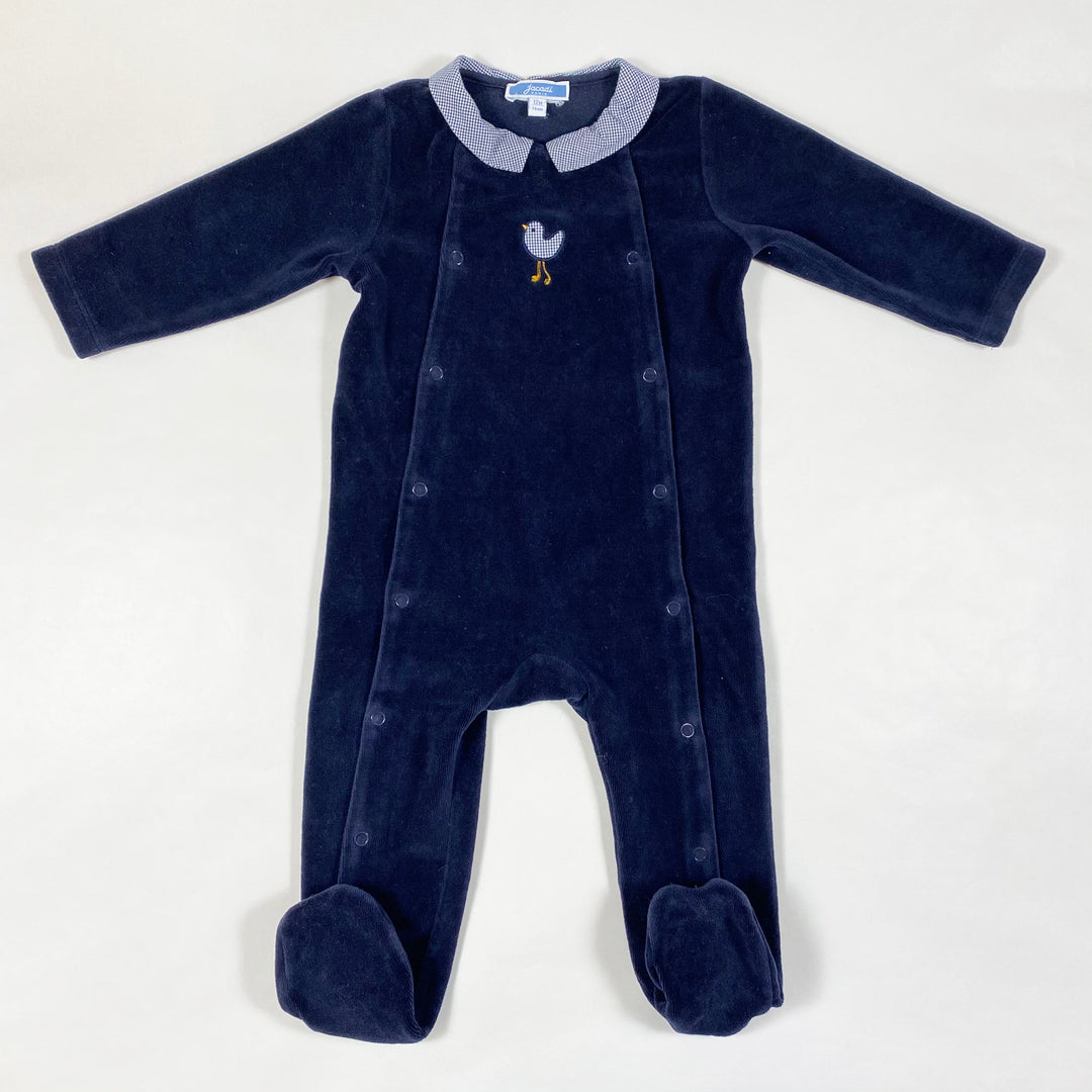 Jacadi navy velvet pyjama 12M/74 1