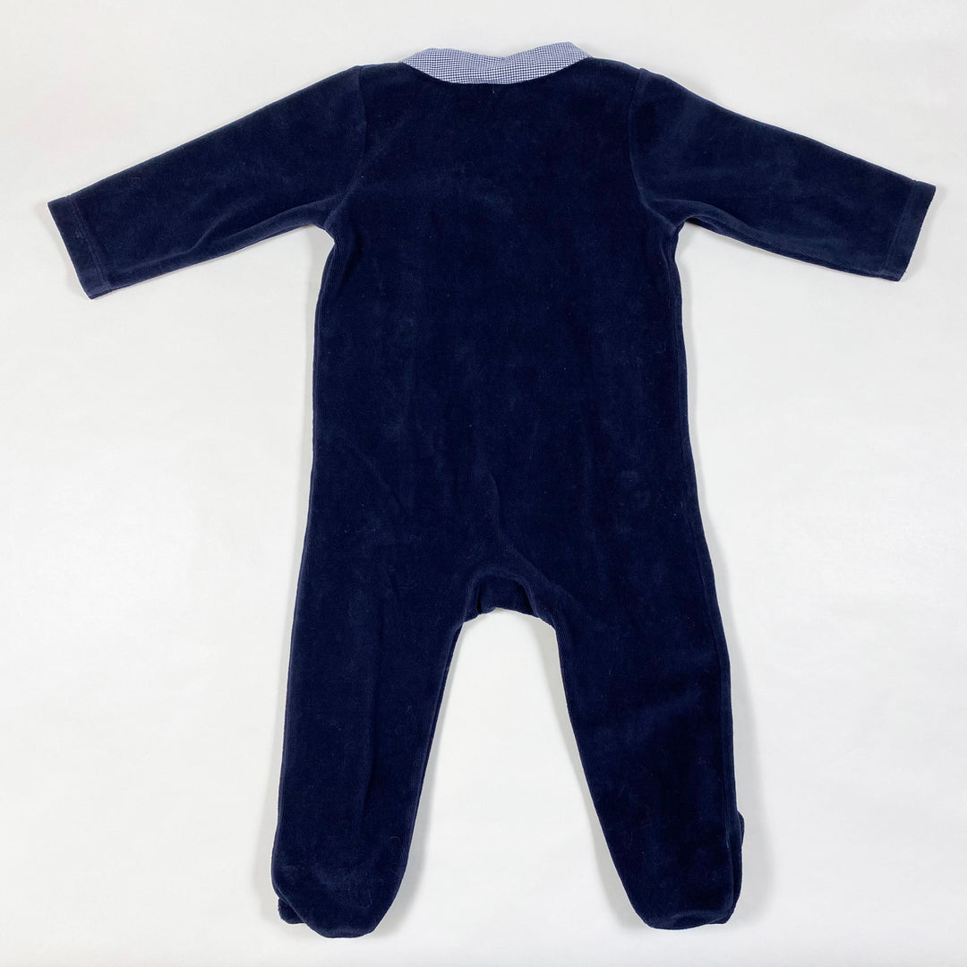 Jacadi navy velvet pyjama 12M/74 3