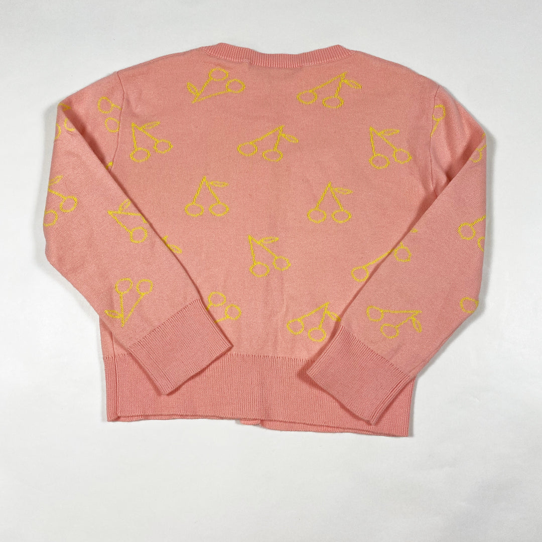 Bonpoint pink yellow cherry knit cardigan 3Y 3