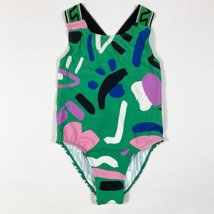 Stella McCartney Kids green graphic face swimcostume Second Season diff. sizes