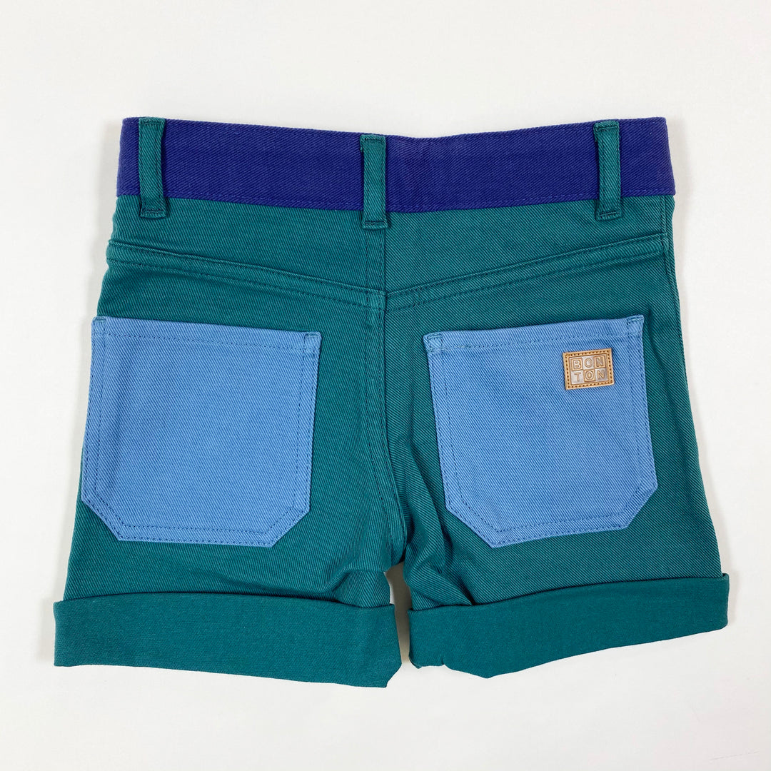 Bonton green/blue denim bermuda shorts Second Season 4Y