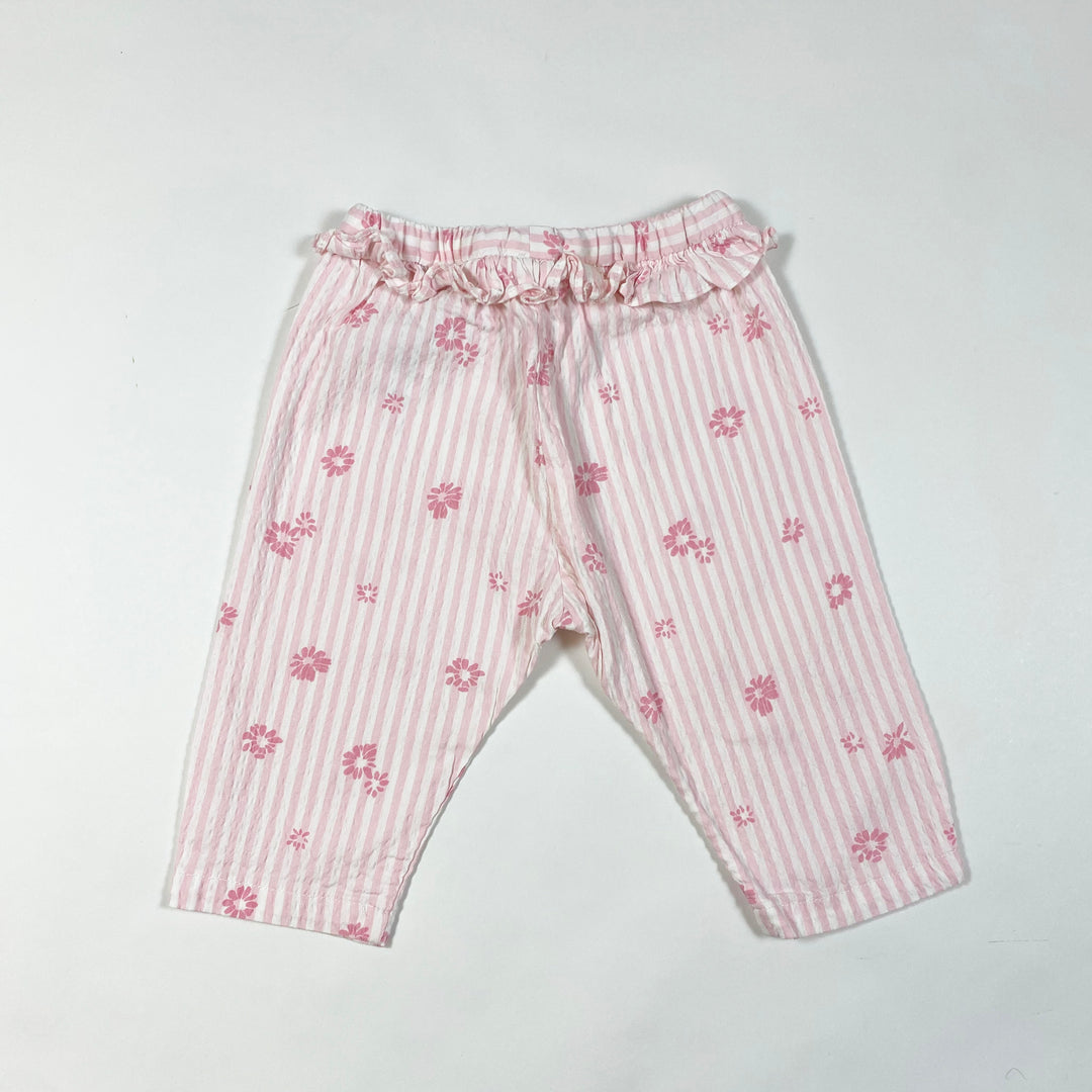 Il Gufo pink seersucker capri pants 9M