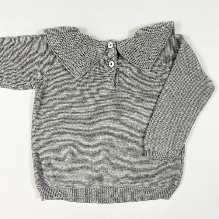 Konges Slojd grey Fiol knit pullover with oversize cardigan 56/62