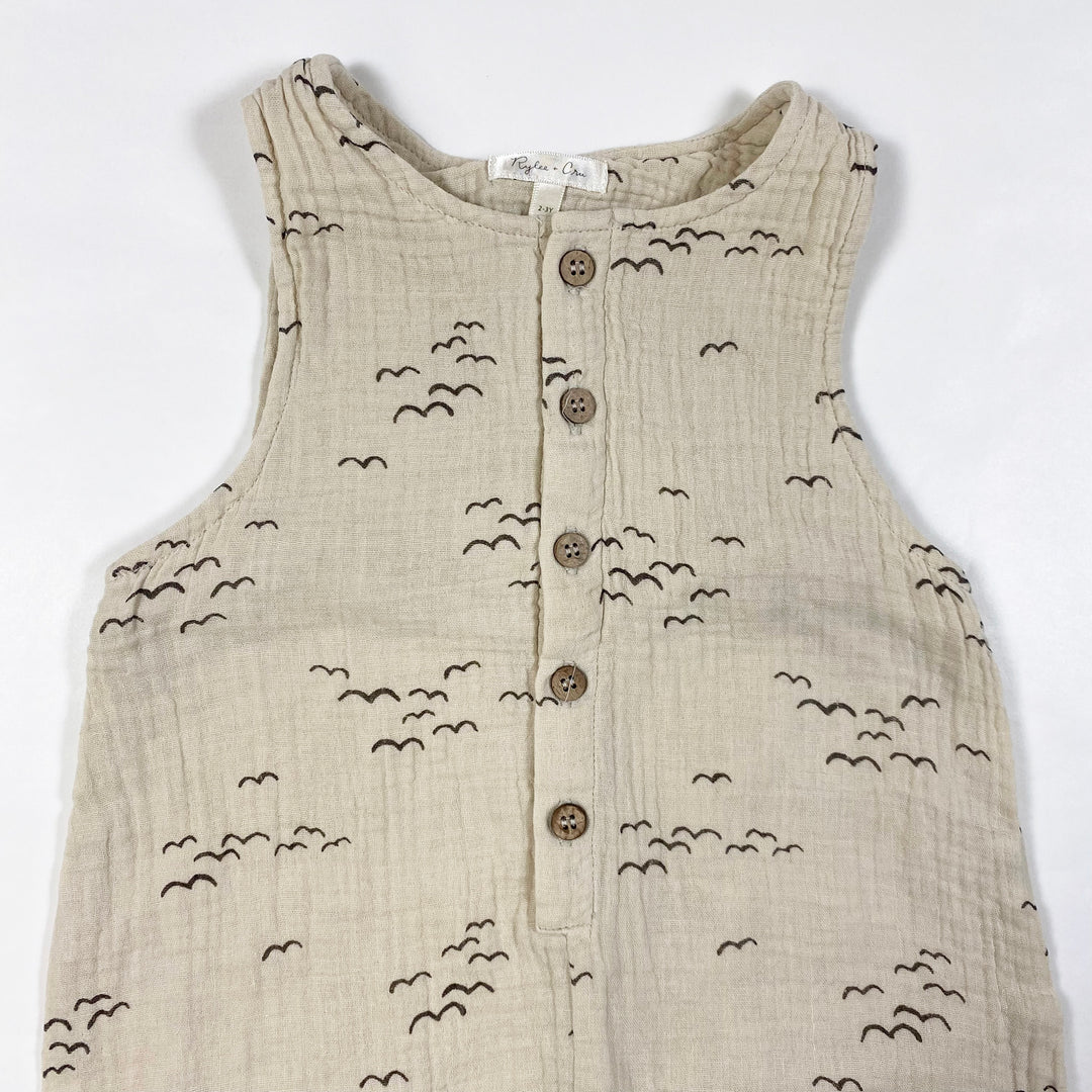 Rylee & Cru muslin bird print jumpsuit 2-3Y 2
