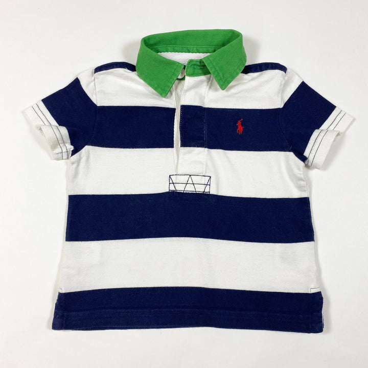 Ralph Lauren gestreiftes kurzärmeliges Rugby-Shirt 9M