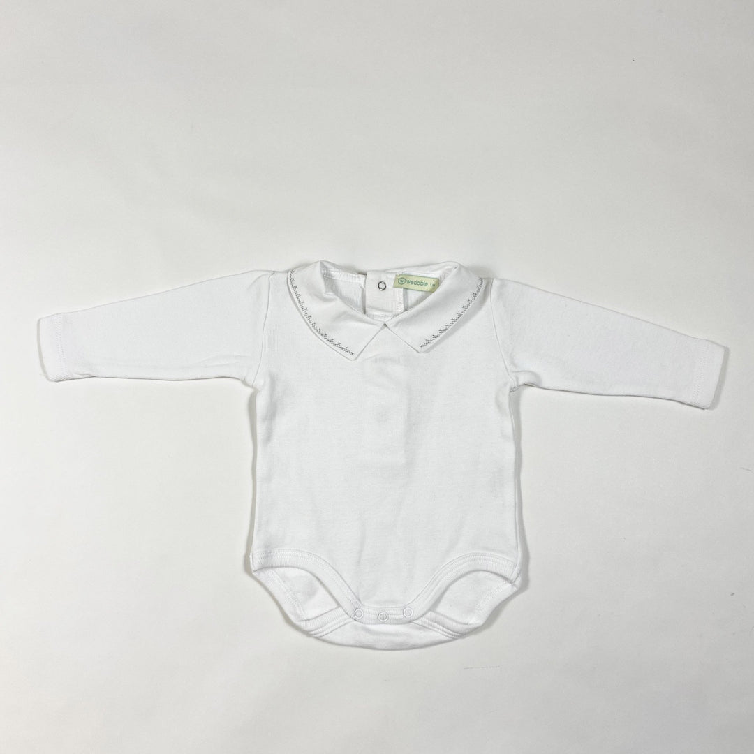 Wedoble white long-sleeved body with embroidered collar 1M