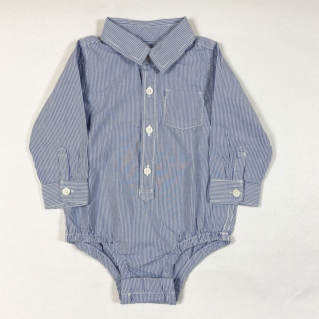 Baby Gap blue striped body with shirt collar 12-18M/80