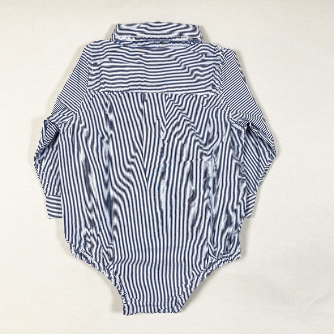 Gap blau gestreifter Body mit Hemdkragen 12-18M/80