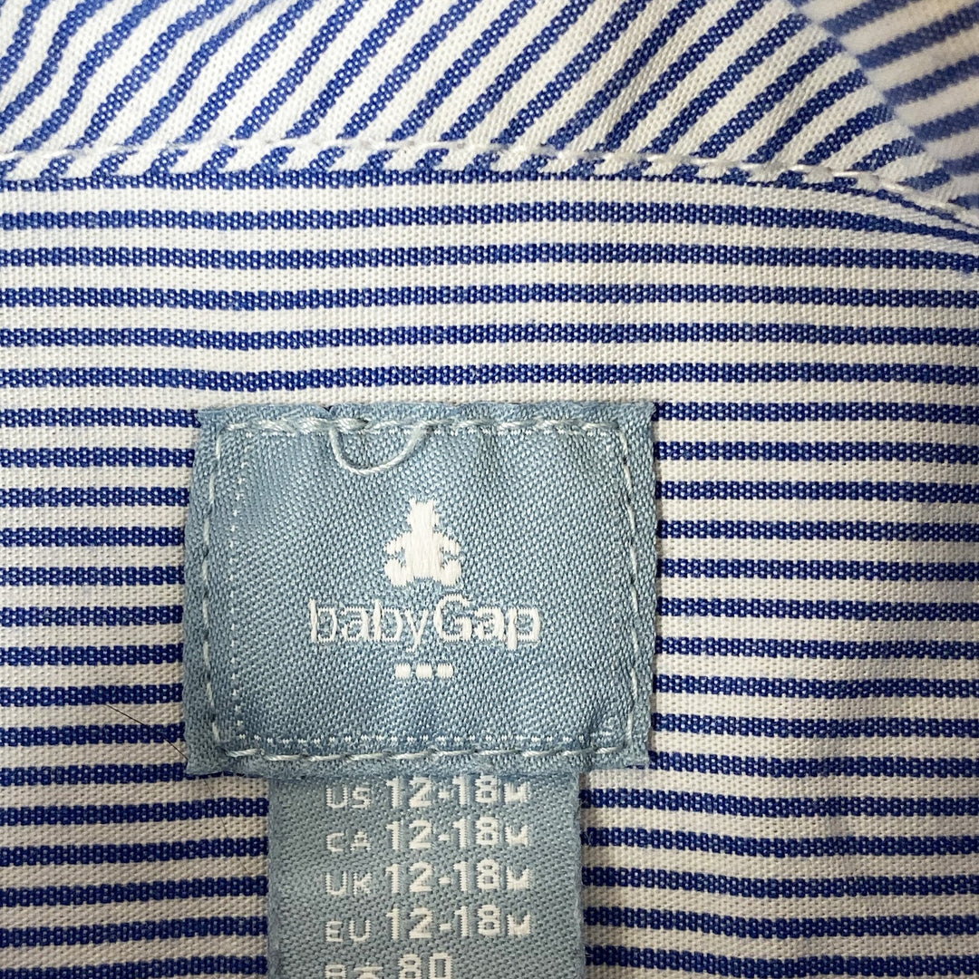 Baby Gap blue striped body with shirt collar 12-18M/80