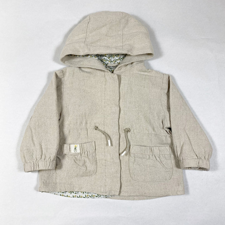 Zara beige hooded jacket 12-18M/86