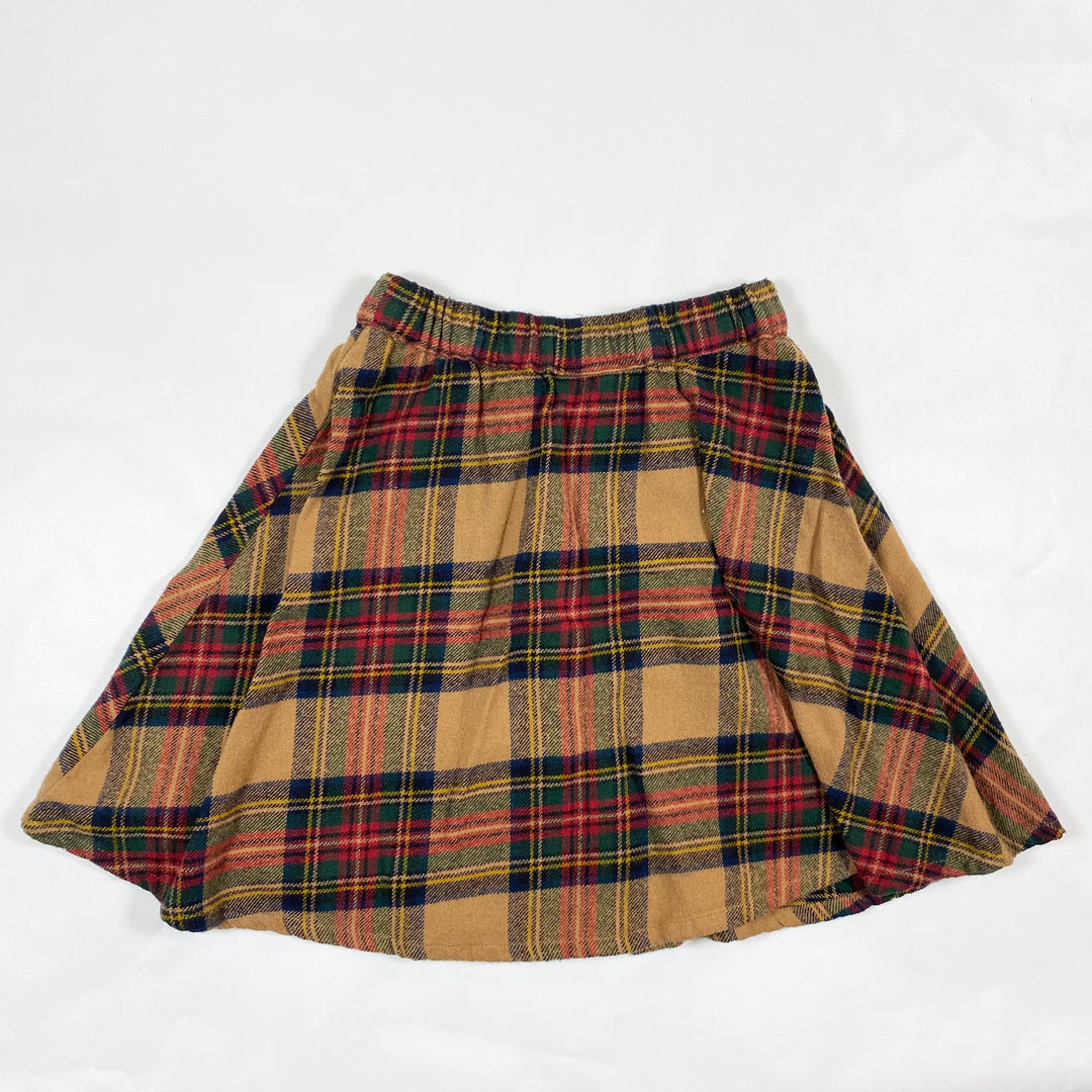 Finger in the Nose Ashby plaid skirt walnut Second Season 8-9Y