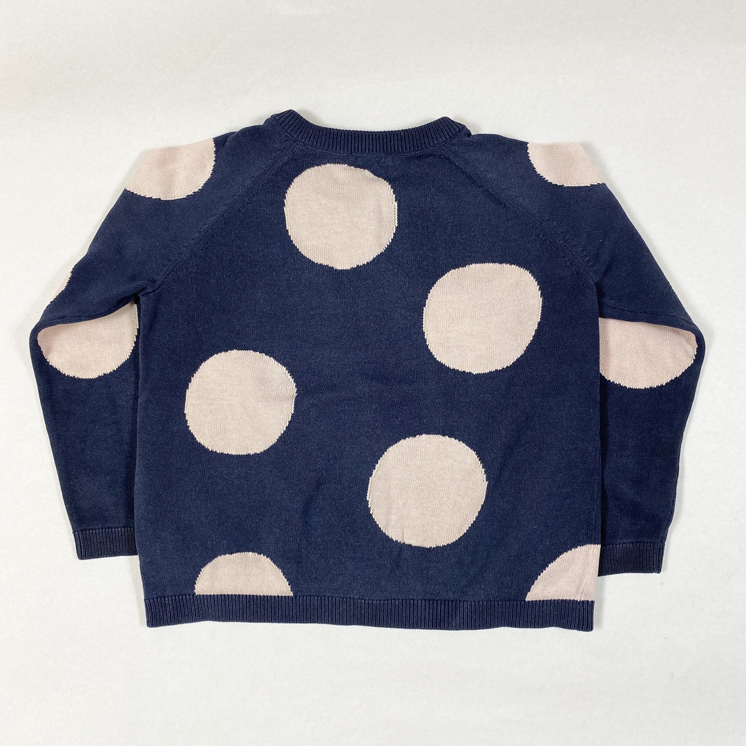 COS blue cardigan with pink circles 2-4Y/98-104