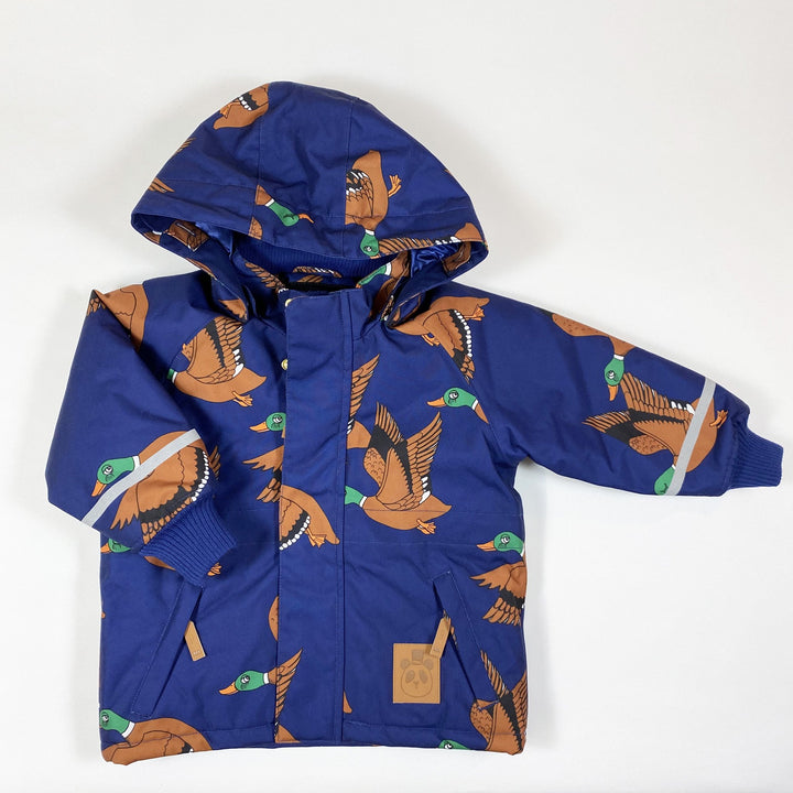 Mini Rodini navy duck print parka 80-86