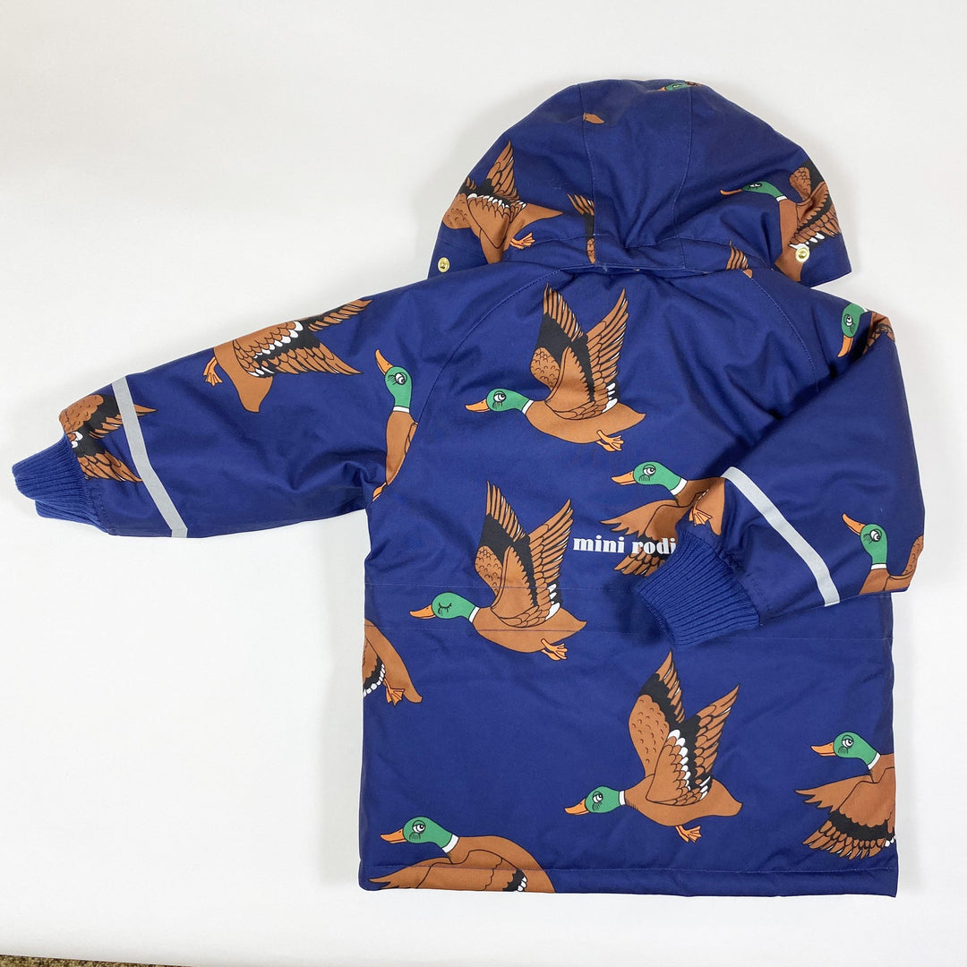 Mini Rodini navy duck print parka 80-86