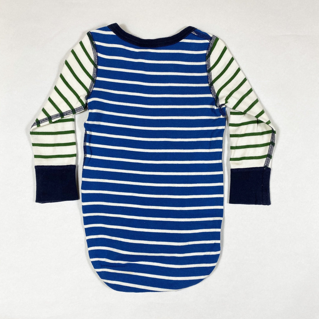 Polarn O. Pyret blue/green/beige striped long-sleeved body 9-12M/80