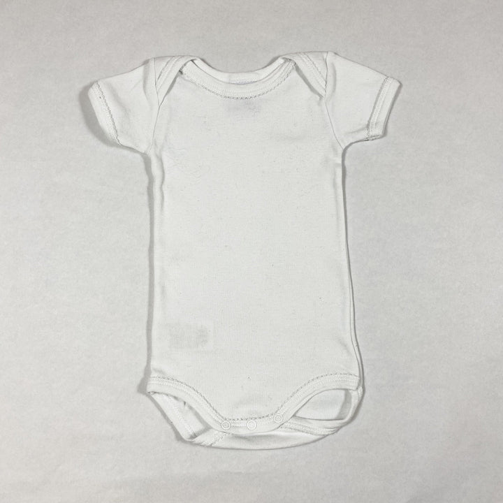 Petit Bateau kurzärmeliger weisser Body 3M