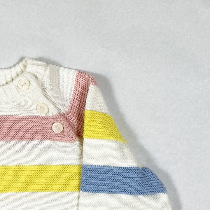 H&M multi-coloured striped cotton knit jumper 68