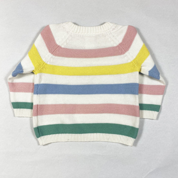H&M multi-coloured striped cotton knit jumper 68