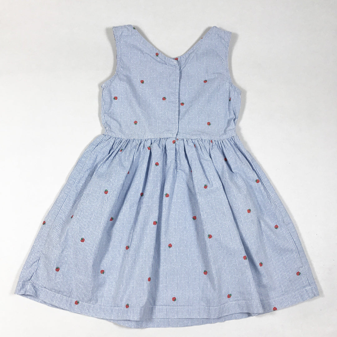 H&M blue striped sleeveless dress with strawberry print 116