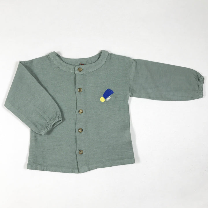 Bobo Choses iceberg grey a star called home embroidered shirt Second Season 24-36M