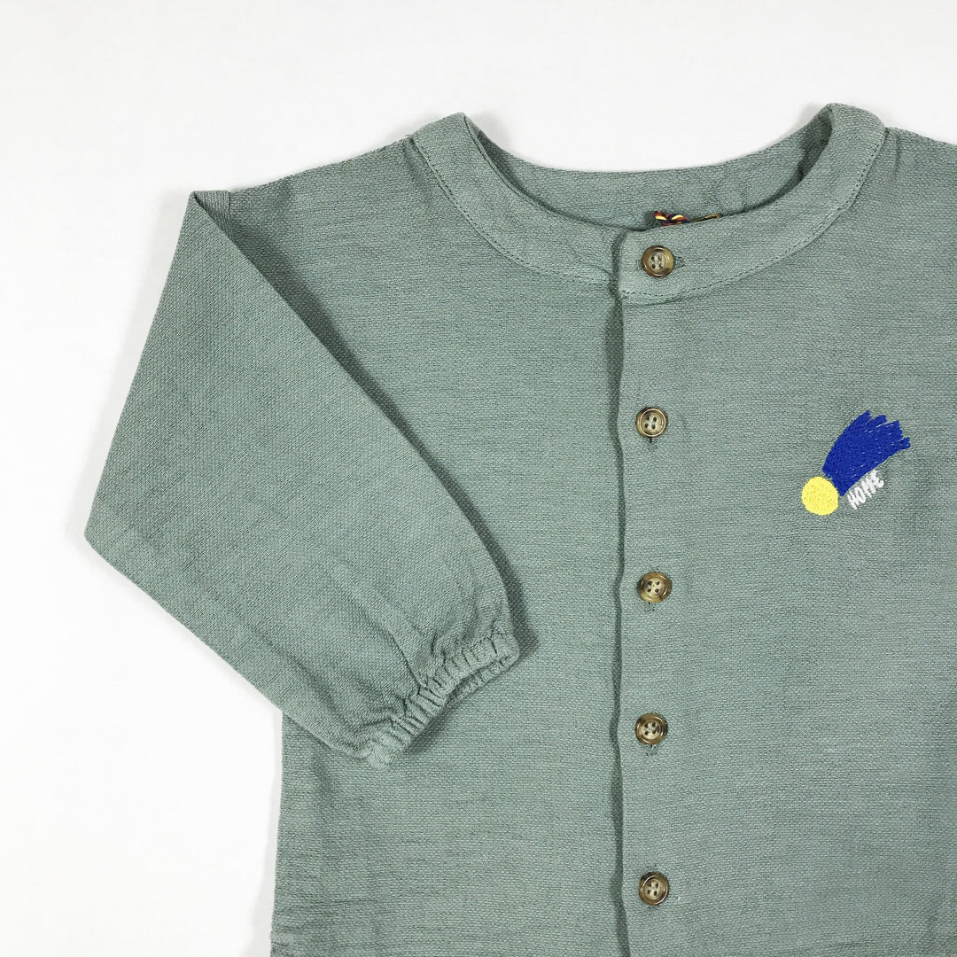 Bobo Choses iceberg grey a star called home embroidered shirt Second Season 24-36M