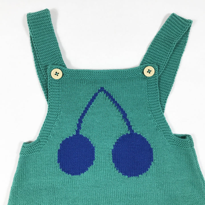 Bobo Choses green cherry knit dungaree Second Season