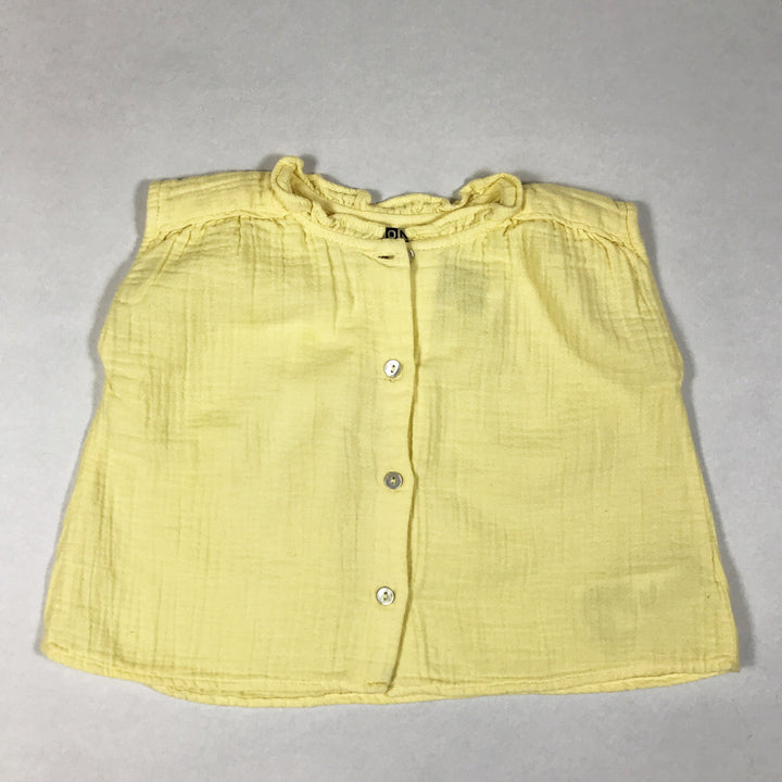 Bonton yellow short-sleeved muslin blouse Second Season 18M