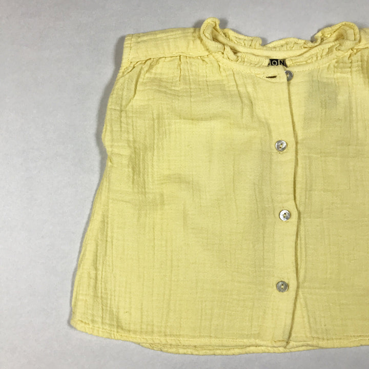 Bonton yellow short-sleeved muslin blouse Second Season 18M