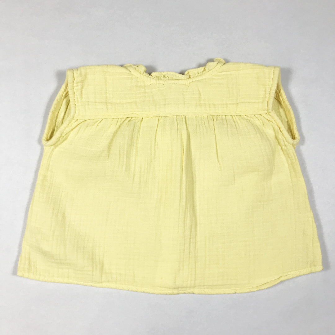 Bonton yellow short-sleeved muslin blouse Second Season 18M