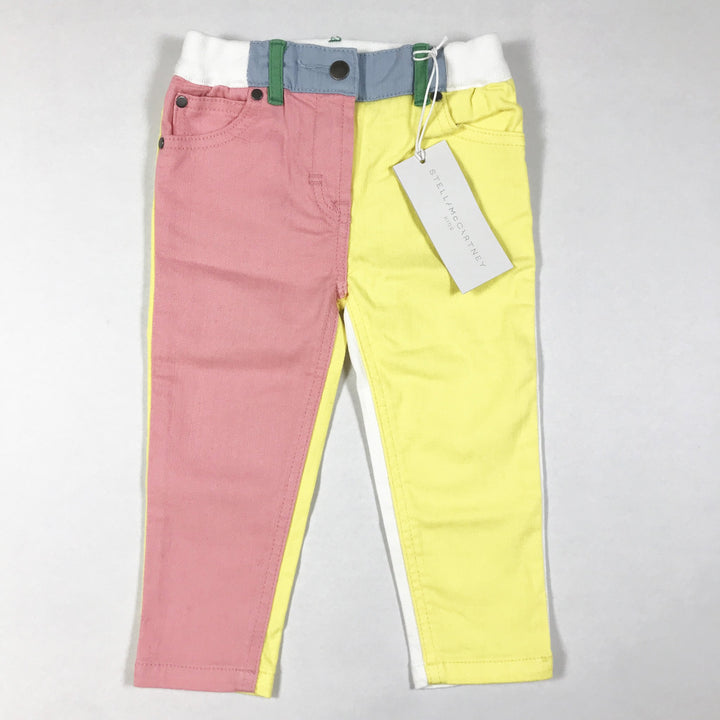 Stella McCartney Kids pink/yellow/blue/green color block pants Second Season 6M