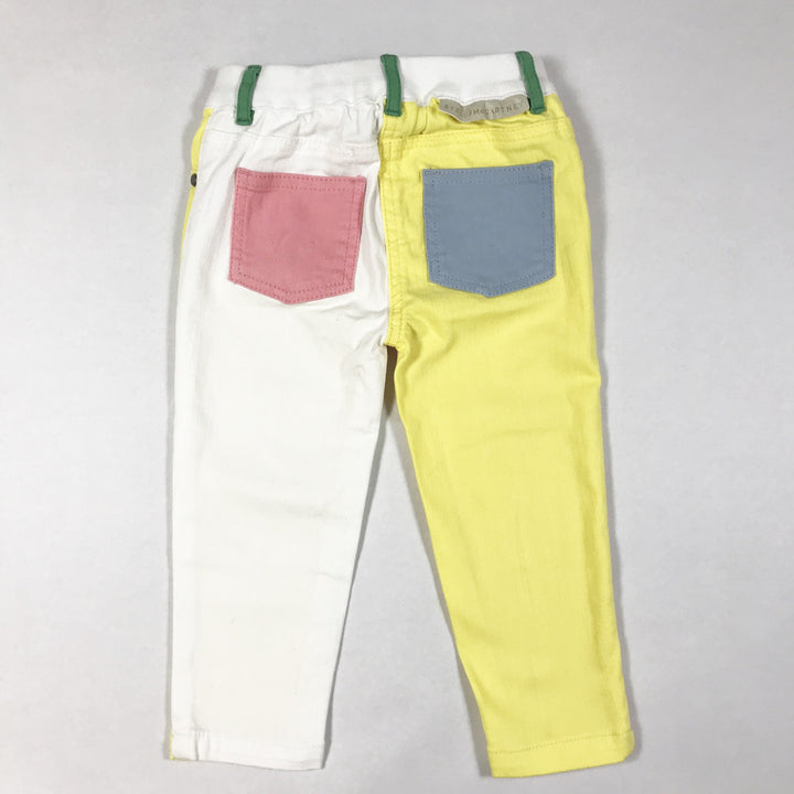 Stella McCartney Kids pink/yellow/blue/green color block pants Second Season 6M