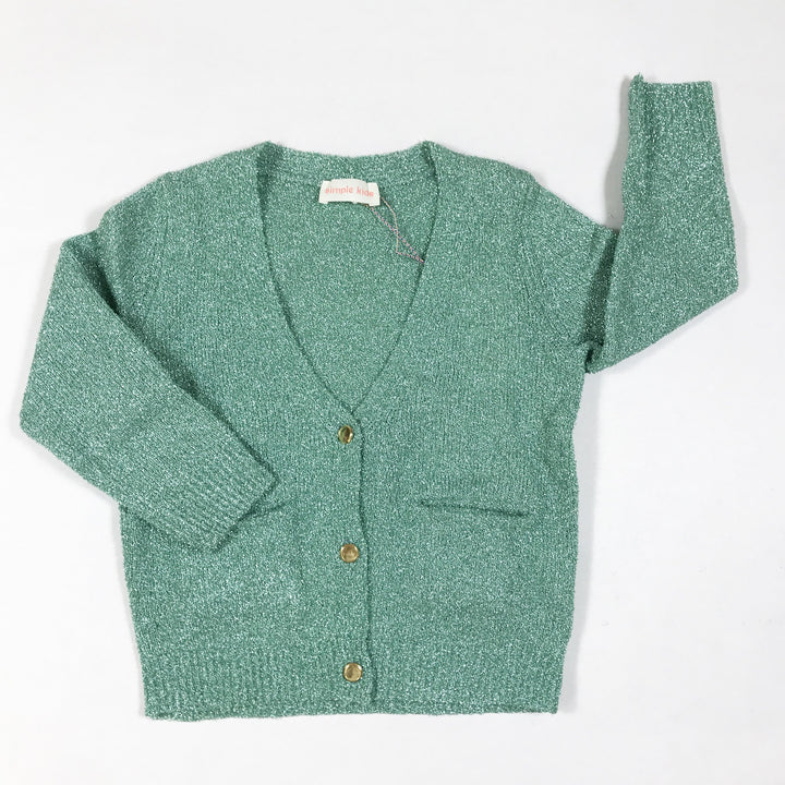 Simple Kids mint green metallized cardigan Second Season diff. sizes