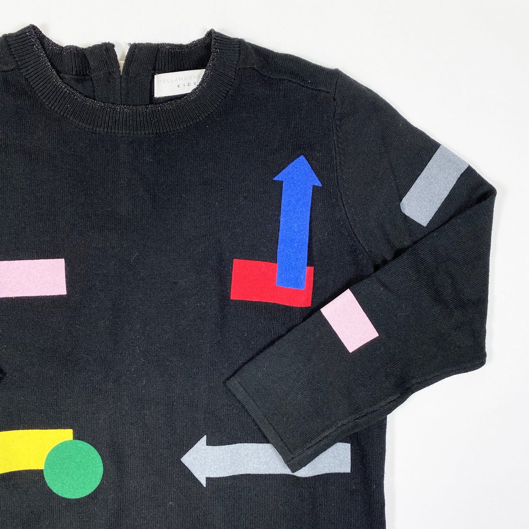 Stella McCartney Kids schwarzer Color Block Strickpullover Second Season 8Y