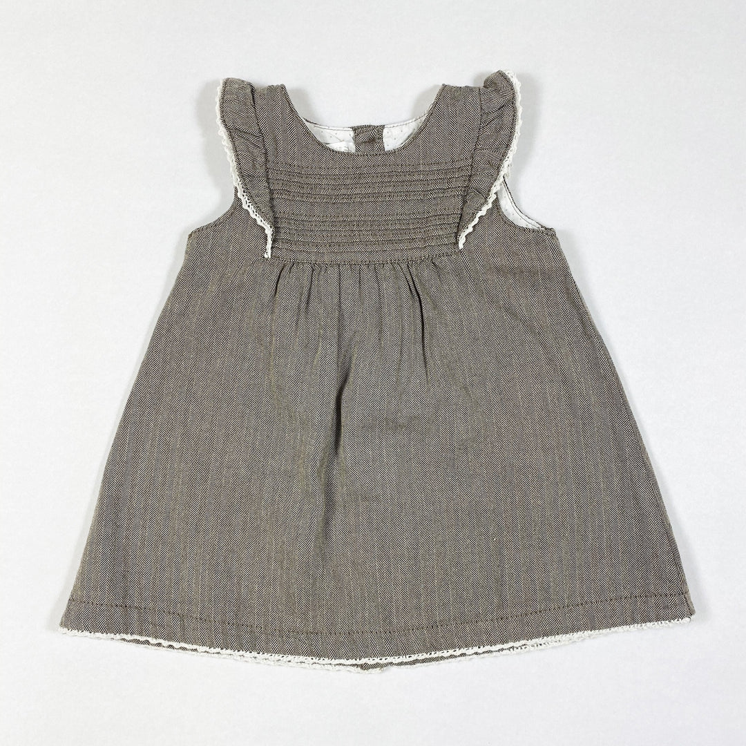 H&M brown herringbone sleeveless dress 68