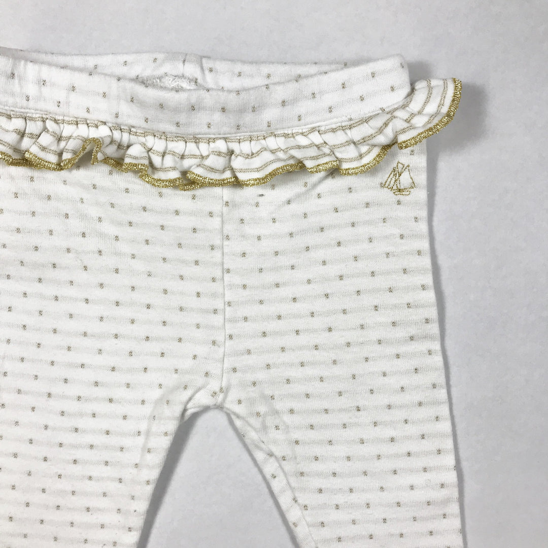 Petit Bateau white and gold polka-dot set 6M/67