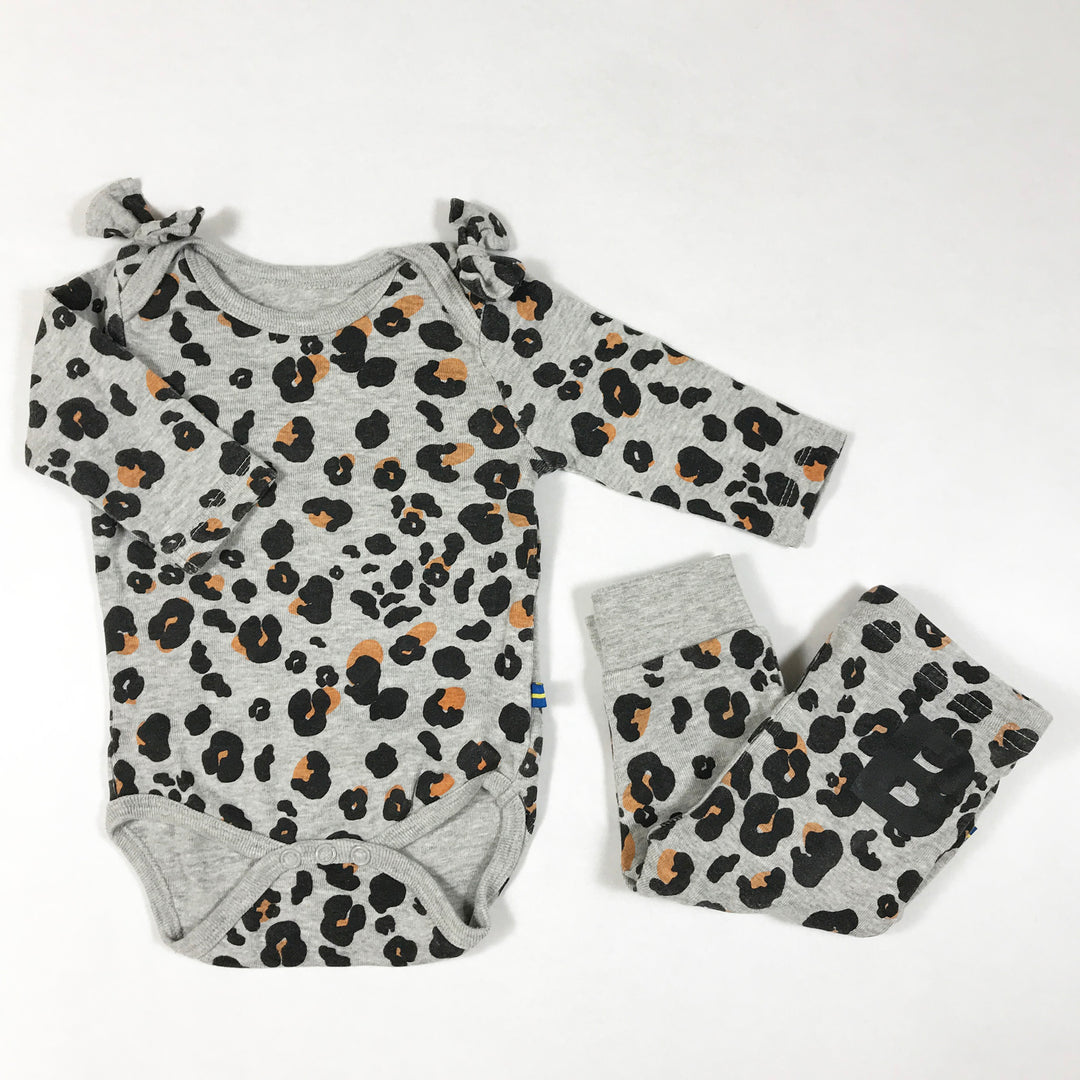 The Brand grey leopard long-sleeved body with matching leggings