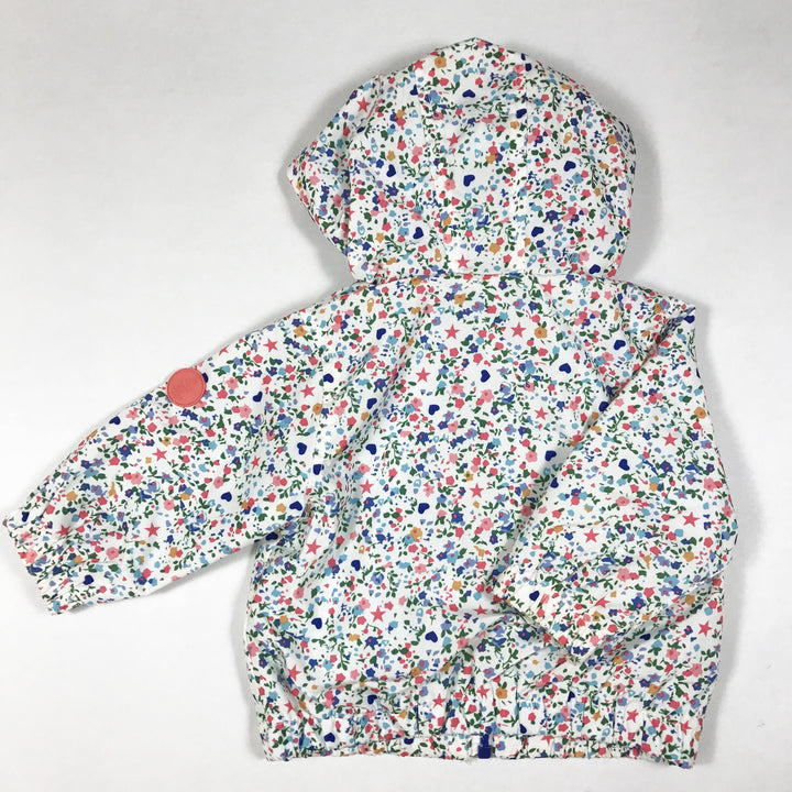 Zara floral print hooded windbreaker jacket 3-6M