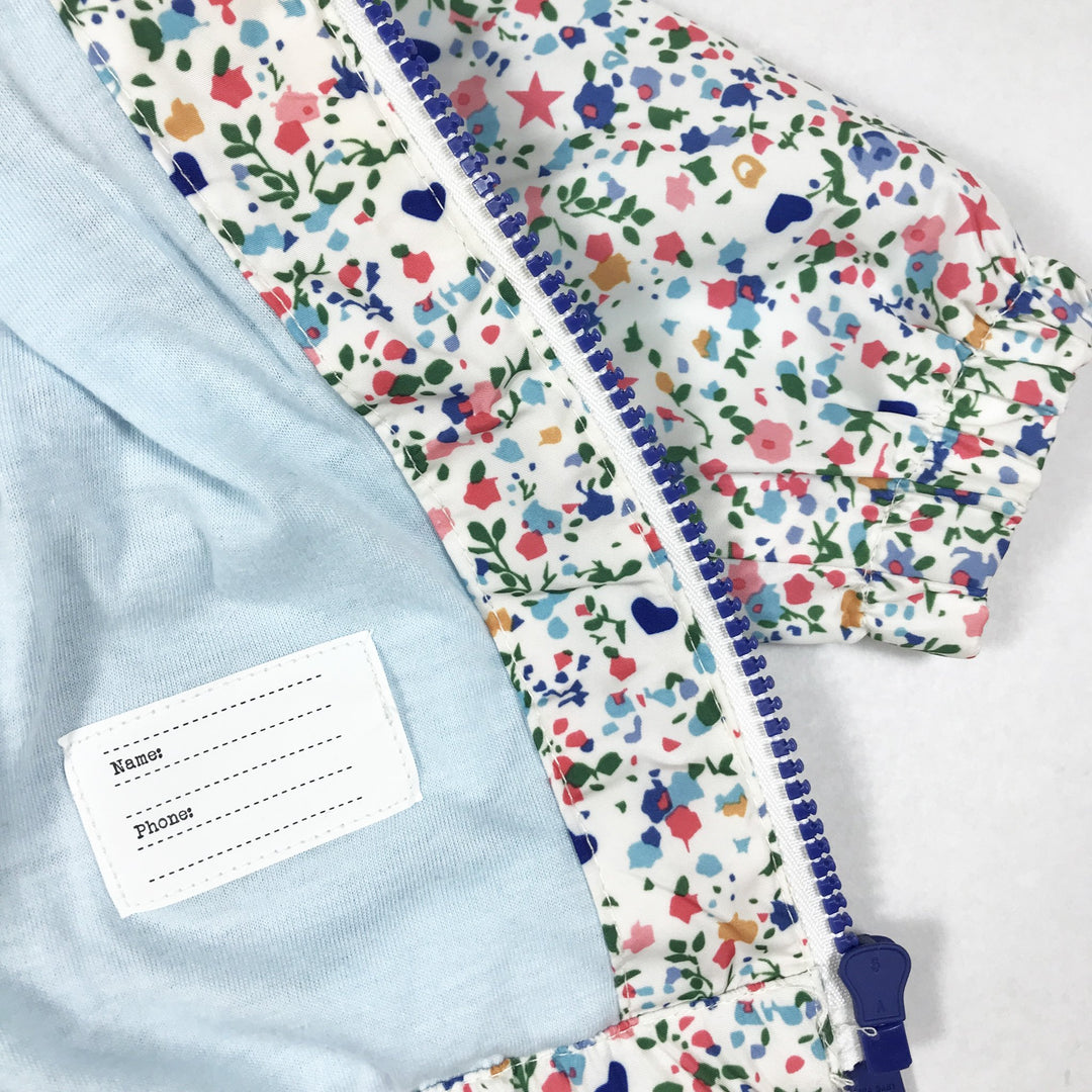 Zara floral print hooded windbreaker jacket 3-6M