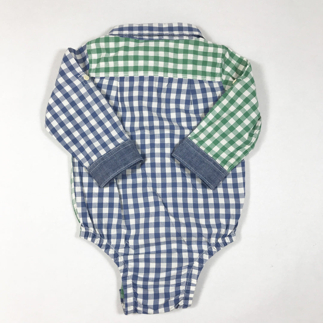 Baby Gap blue and green checked shirt body 12-18M/80