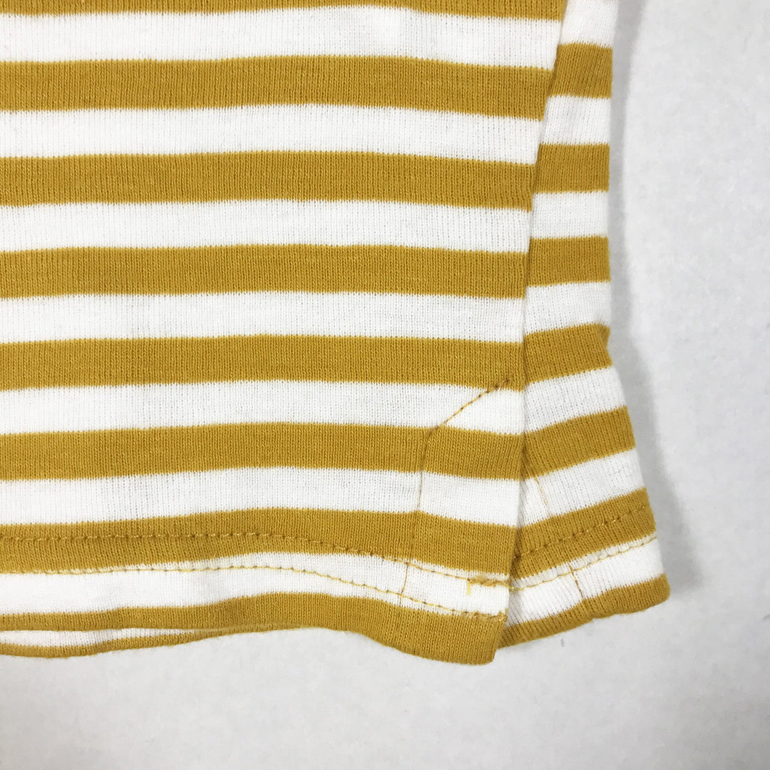 Zara mustard striped short-sleeved t-shirt 9-12M/80