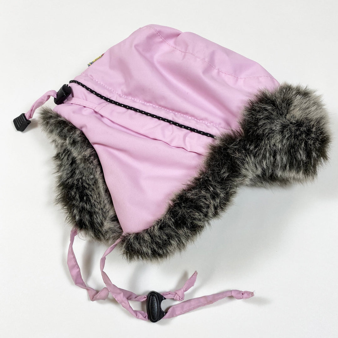 Wilma & Morris pink trapper hat with faux fur lining 50-56