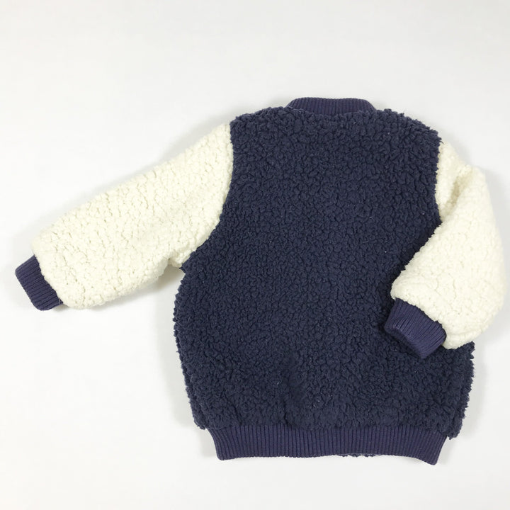 Mini Rodini blue/white teddy bomber jacket 80-86