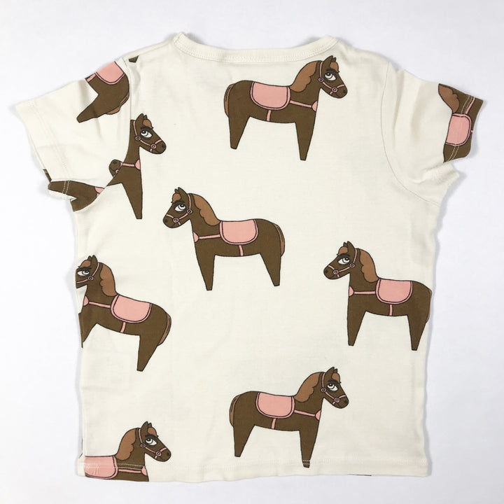 Mini Rodini ecru horse print t-shirt and leggings 98-104